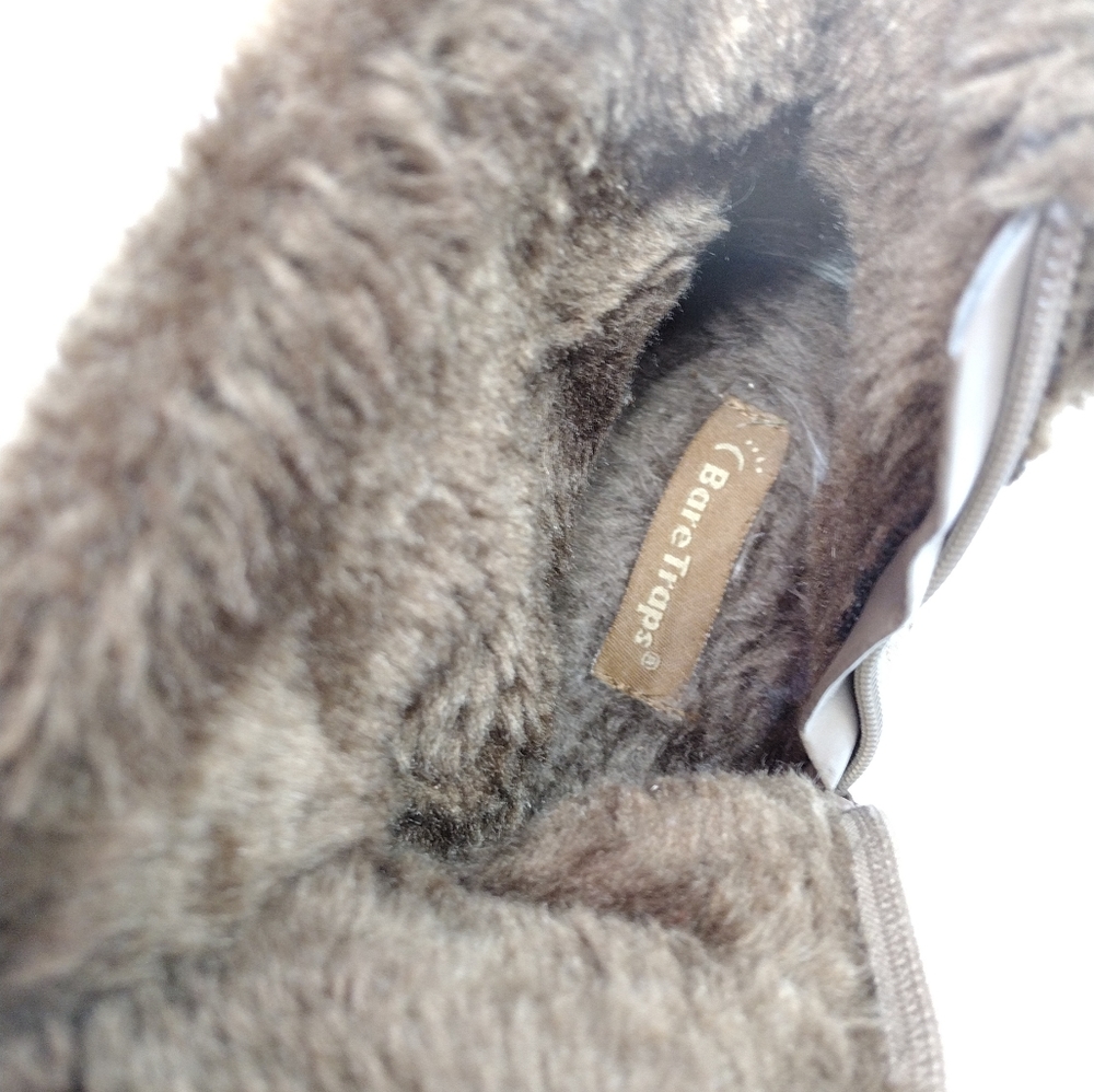 Baretraps Extreme Brown Suede Ankle Boots l Size  8 M l Leather Faux fur - Picture 7 of 10